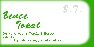 bence topal business card